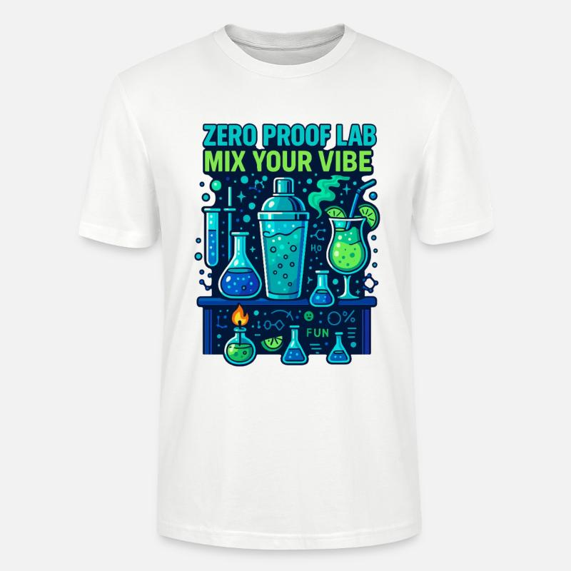 zero proof lab, mocktail chemie - Stanley/Stella Unisex Bio-T-Shirt CRAFTER - Weiß