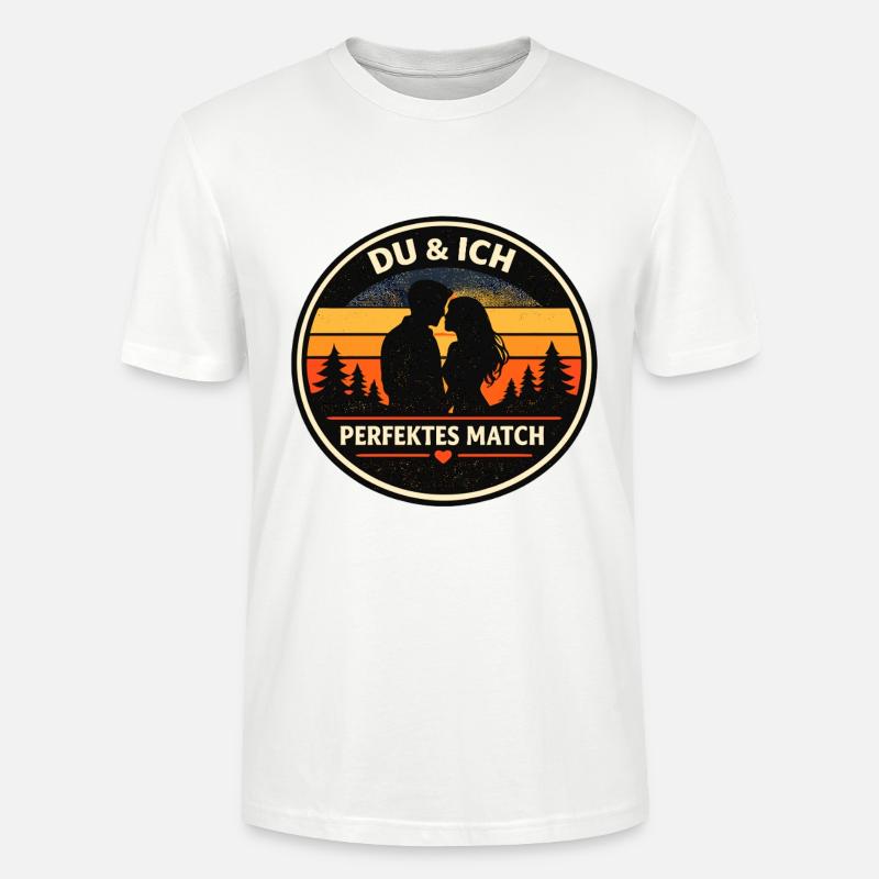 Du & Ich perfektes Match Partnerlook - Stanley/Stella Unisex Bio-T-Shirt CRAFTER - Weiß
