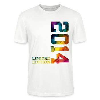 LIMITED EDITION 2014 12 JAHRE 12. GEBURTSTAG - Stanley/Stella Unisex Bio-T-Shirt CRAFTER - Weiß - Vorne - Alina (178cm) & Michal (187cm)