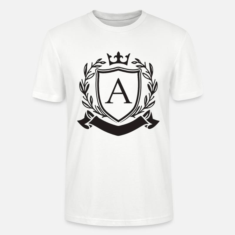 Adel Monogramm Wappen Krone Buchstabe A - Stanley/Stella Unisex Bio-T-Shirt CRAFTER - Weiß