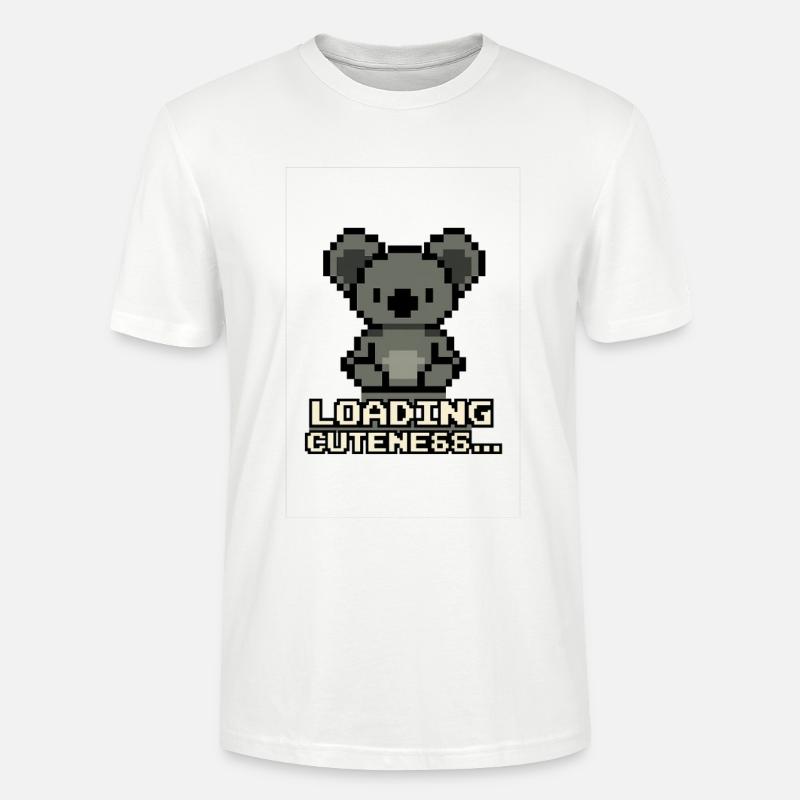 Pixelkoala Loading Cuteness - Stanley/Stella Unisex Bio-T-Shirt CRAFTER - Weiß
