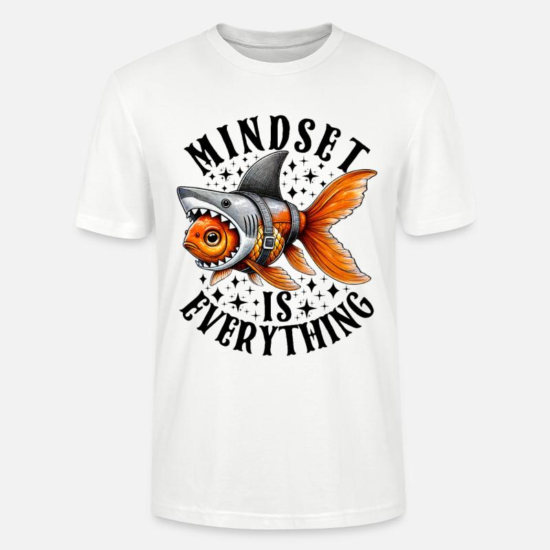 Mindset Is Everything Motivational Inspirational - Stanley/Stella Unisex Bio-T-Shirt CRAFTER - Weiß