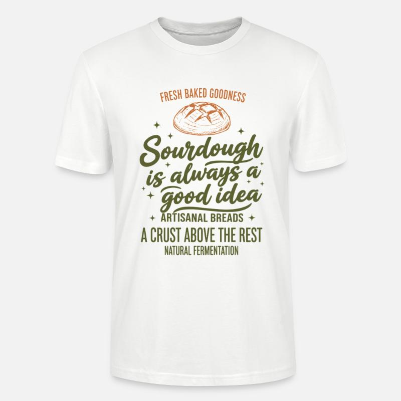 Sauerteigbrot Backbäcker Sauerteigstarter - Stanley/Stella Unisex Bio-T-Shirt CRAFTER - Weiß
