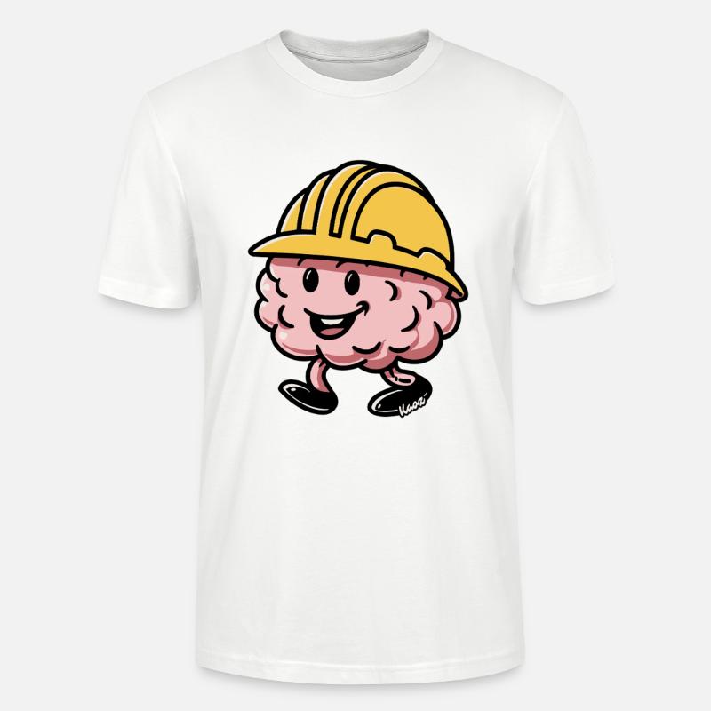 Brain Builder Schutzhelm - Stanley/Stella Unisex Bio-T-Shirt CRAFTER - Weiß