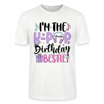 I'm The K Pop Birthday Beast - Stanley/Stella CRAFTER Unisex Organic T-Shirt - white - Front - Alina (178cm) & Michal (187cm)