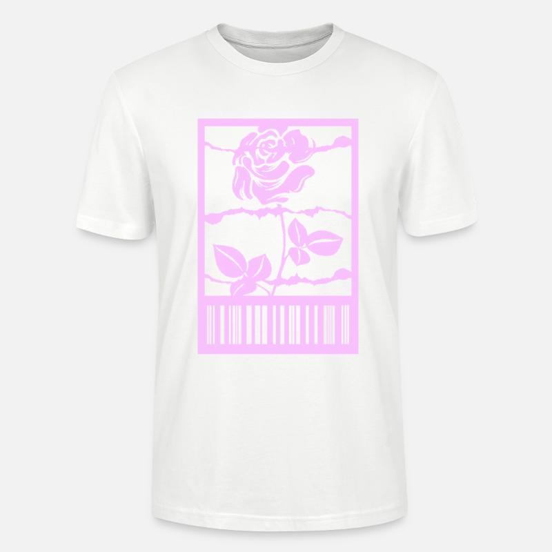 Gothic Rose Stacheldraht Strichcode Urban Style - Stanley/Stella Unisex Bio-T-Shirt CRAFTER - Weiß