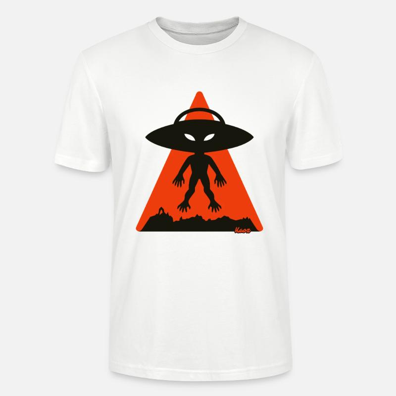Alien Shadow Under Orange Triangle - Stanley/Stella CRAFTER Unisex Organic T-Shirt - white