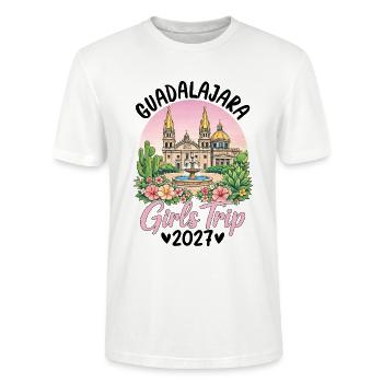 Voyage des filles à Guadalajara 2027 - T-shirt bio CRAFTER Stanley Stella Unisexe - blanc - Devant - Alina (178cm) & Michal (187cm)
