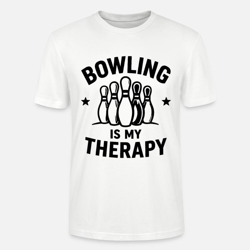 Il bowling è il mio Bowling Sport Terapeutico - Maglietta unisex ecologica CRAFTER di Stanley/Stella - bianco