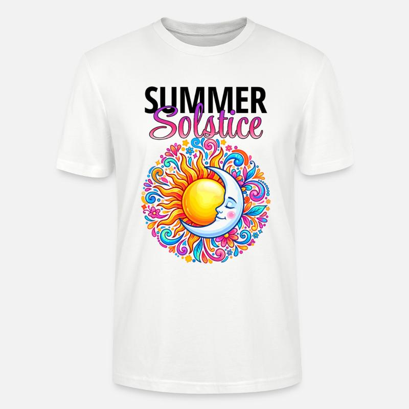 Litha Pagan Solstice d’été Midsommar - T-shirt bio CRAFTER Stanley Stella Unisexe - blanc