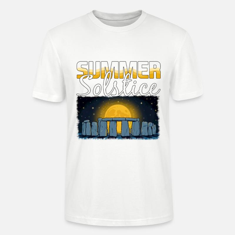 Litha Pagan Solstice d’été Midsommar - T-shirt bio CRAFTER Stanley Stella Unisexe - blanc