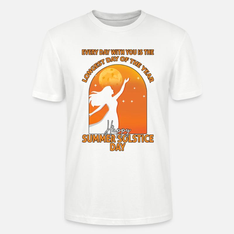 Litha Pagan Solstice d’été Midsommar - T-shirt bio CRAFTER Stanley Stella Unisexe - blanc