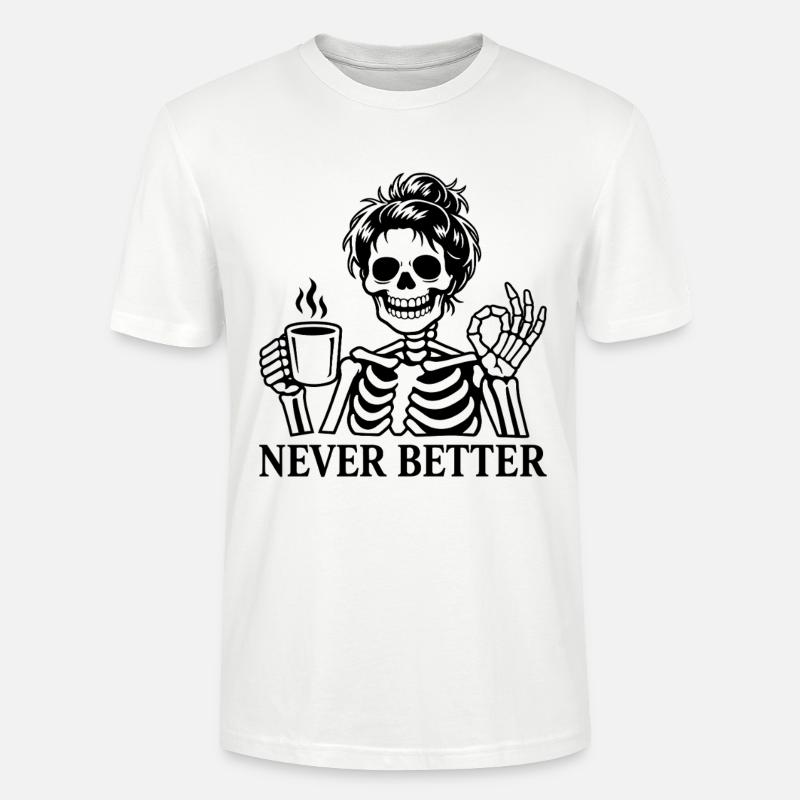 Coffee, coffee drinker, coffee drinker, funny - Stanley/Stella CRAFTER Unisex Organic T-Shirt - white