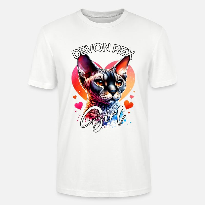 Devon Rex Mädchen Devon Rex - Stanley/Stella Unisex Bio-T-Shirt CRAFTER - Weiß