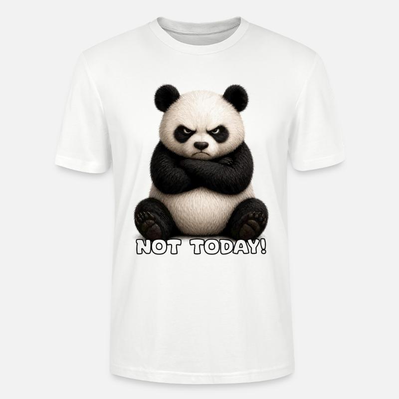 Panda Not Today Meme - Stanley/Stella Unisex Bio-T-Shirt CRAFTER - Weiß