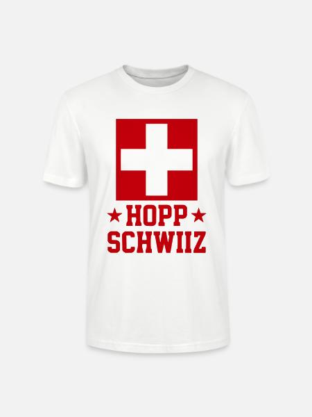 Hopp Schwiiz Schweizer Stolz - Stanley/Stella Unisex Bio-T-Shirt CRAFTER - Weiß