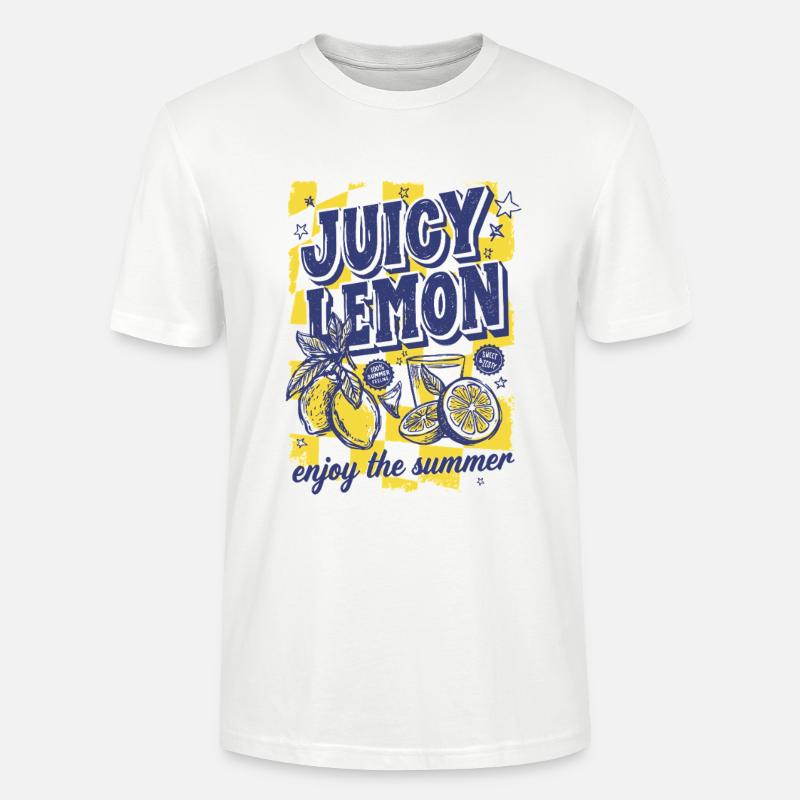 Juicy Lemon Sommer Citrus Design - Stanley/Stella Unisex Bio-T-Shirt CRAFTER - Weiß
