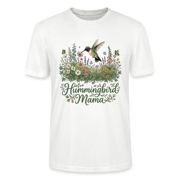Ruby Throated Hummingbird Mama Mom - Stanley/Stella CRAFTER Unisex Organic T-Shirt - white - Front - Alina (178cm) & Michal (187cm)