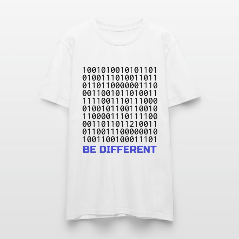 Be Different: Binary Pattern with Message Stanley/Stella CRAFTER Unisex Organic T-Shirt