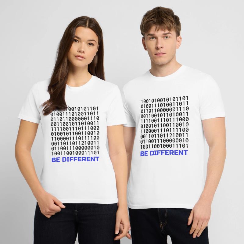 Be Different: Binary Pattern with Message Stanley/Stella CRAFTER Unisex Organic T-Shirt