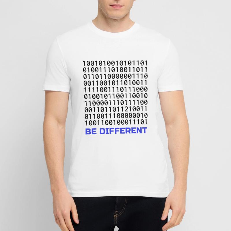 Be Different: Binary Pattern with Message Stanley/Stella CRAFTER Unisex Organic T-Shirt