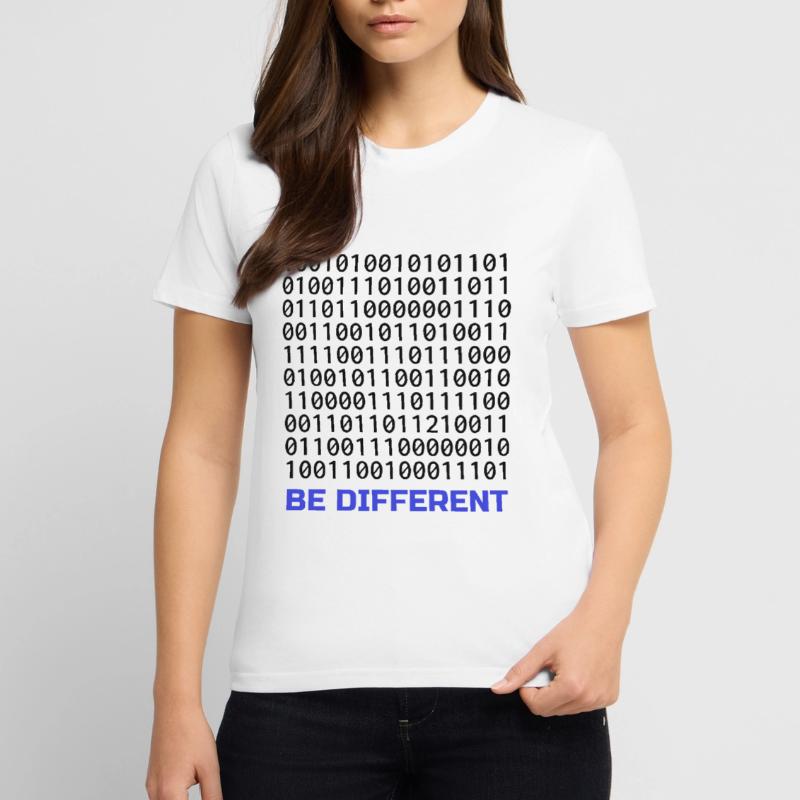 Be Different: Binary Pattern with Message Stanley/Stella CRAFTER Unisex Organic T-Shirt