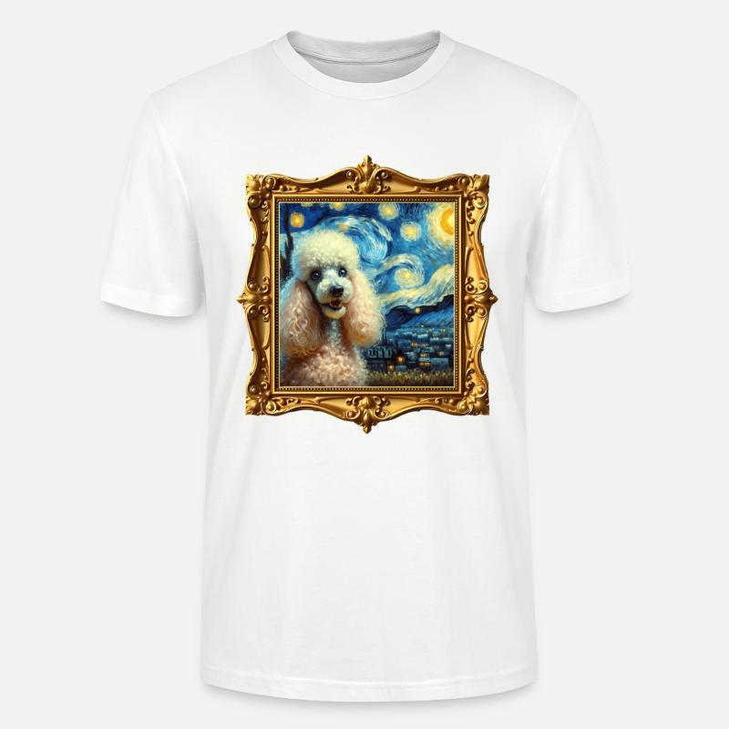 Pudel Starry Night - Stanley/Stella Unisex Bio-T-Shirt CRAFTER - Weiß