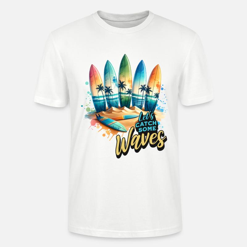 Prenons quelques vagues - T-shirt bio CRAFTER Stanley Stella Unisexe - blanc
