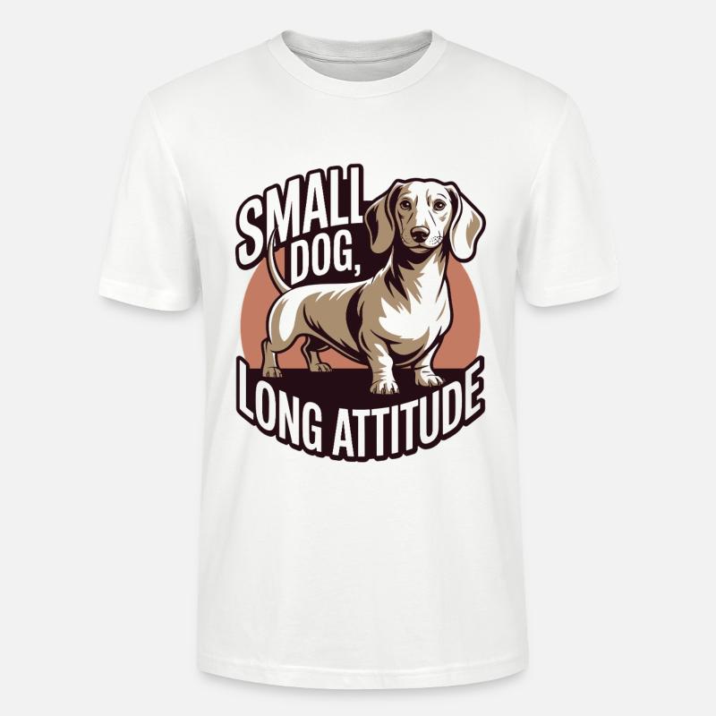 Attitude teckel - T-shirt bio CRAFTER Stanley Stella Unisexe - blanc