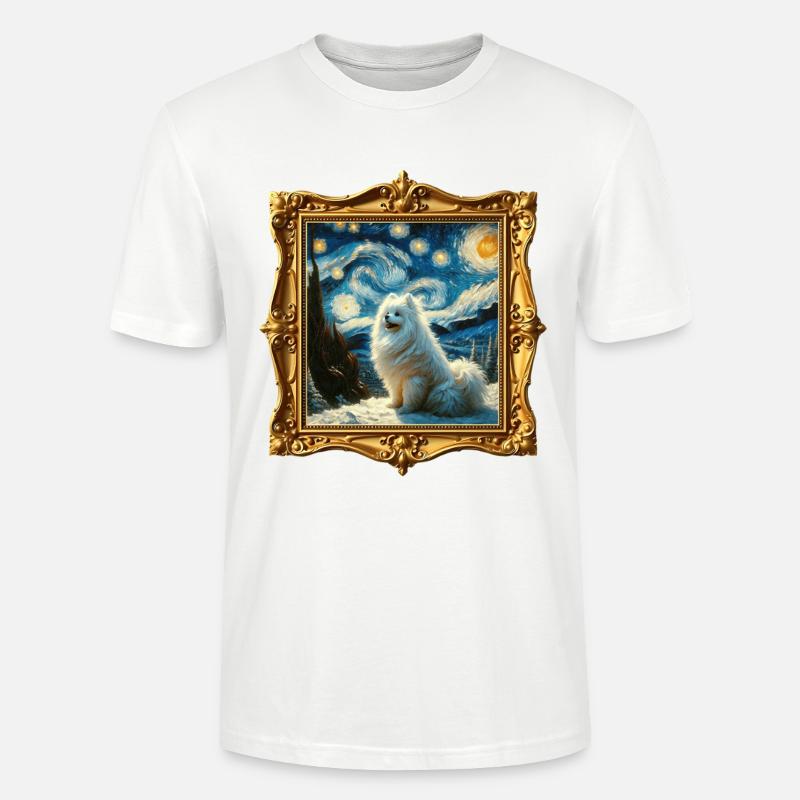 Spitz Zwergspitz Starry Night - Stanley/Stella Unisex Bio-T-Shirt CRAFTER - Weiß