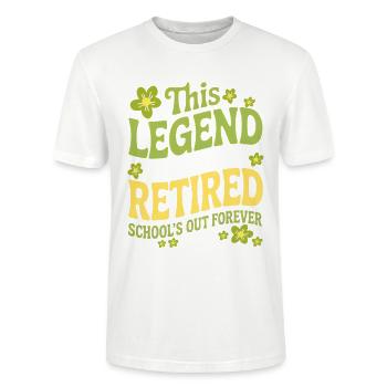 teacher Retirement Gifts for Teachers Retirement - T-shirt bio CRAFTER Stanley Stella Unisexe - blanc - Devant - Alina (178cm) & Michal (187cm)