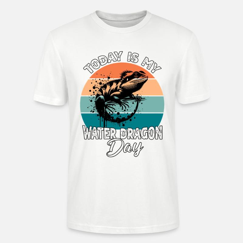 Dragon d’eau chinois - T-shirt bio CRAFTER Stanley Stella Unisexe - blanc
