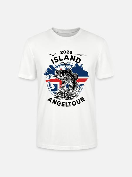 Island Angeltour 2026 Geschenk - Stanley/Stella Unisex Bio-T-Shirt CRAFTER - Weiß