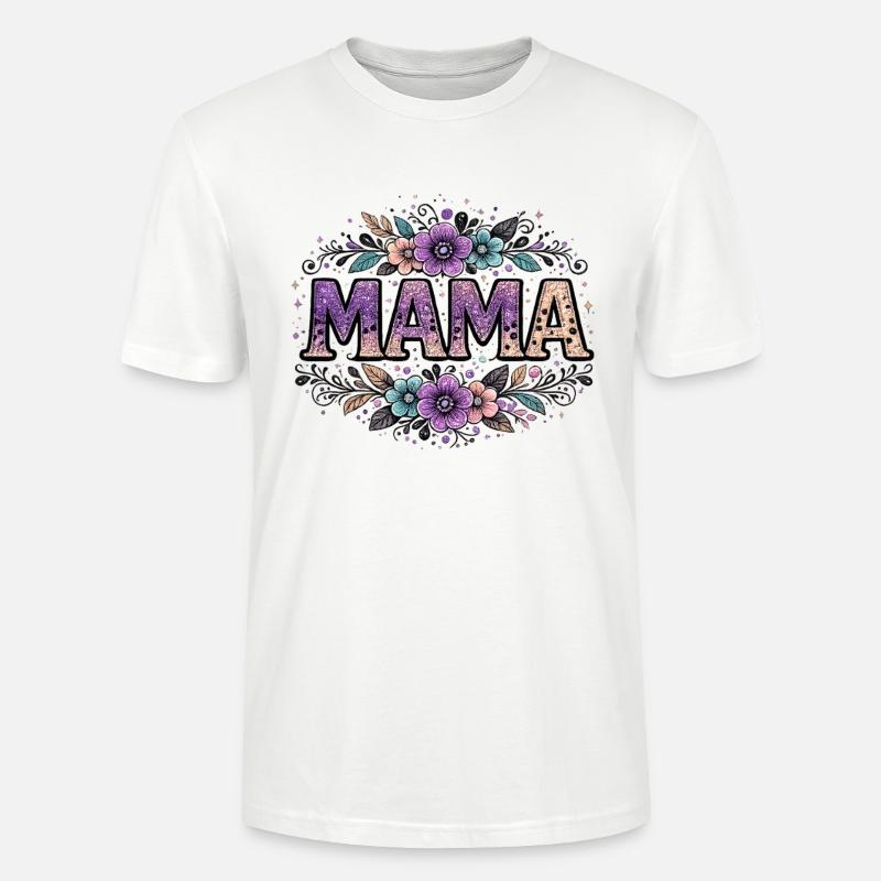 Mom Gift: Retro Mama Visual - Stanley/Stella CRAFTER Unisex Organic T-Shirt - white