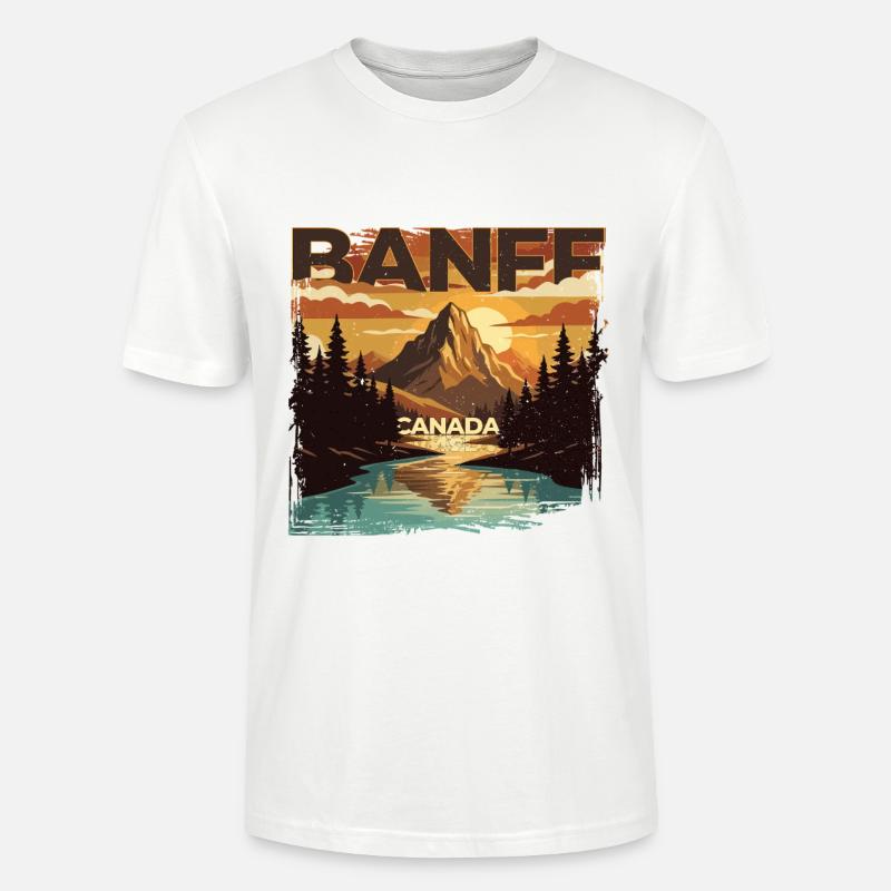 Banff Canada Nationalpark - Stanley/Stella Unisex Bio-T-Shirt CRAFTER - WeiĂ