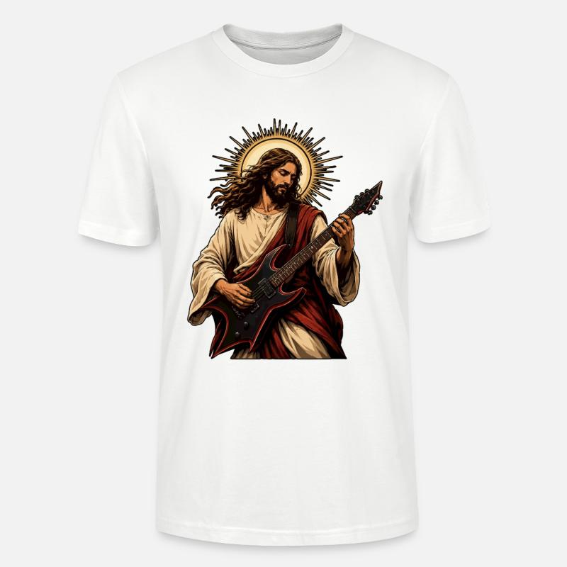 Guitariste de Holy - T-shirt bio CRAFTER Stanley Stella Unisexe - blanc
