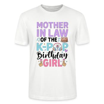 Mother-In-Law of The K-Pop Birthday Gir - Stanley/Stella CRAFTER Unisex Organic T-Shirt - white - Front - Alina (178cm) & Michal (187cm)
