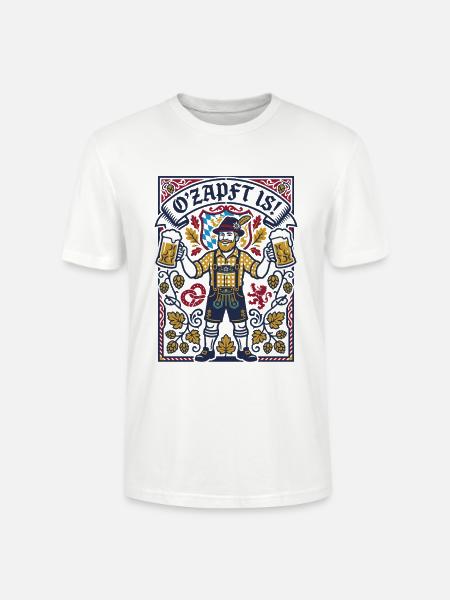 O'zapft is | Bayern Bierzelt - Stanley/Stella Unisex Bio-T-Shirt CRAFTER - Weiß