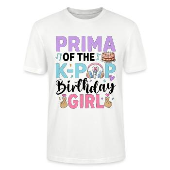 Prima of The K-Pop Birthday Girl - Stanley/Stella Unisex Bio-T-Shirt CRAFTER - Weiß - Vorne - Alina (178cm) & Michal (187cm)