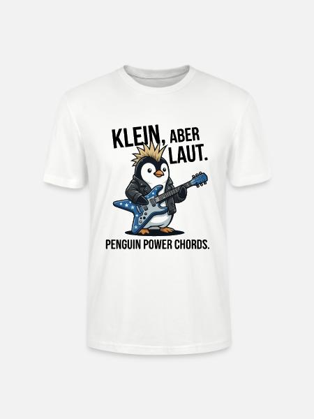 Pinguin Punk Rock Gitarre - Stanley/Stella Unisex Bio-T-Shirt CRAFTER - Weiß