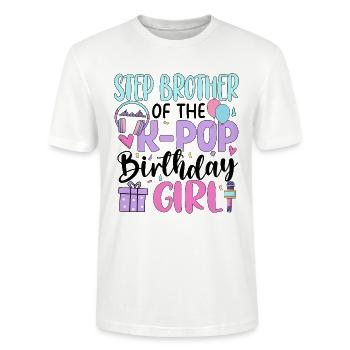 Step Brother of The K-Pop Birthday Girl - Stanley/Stella CRAFTER Unisex Organic T-Shirt - white - Front - Alina (178cm) & Michal (187cm)