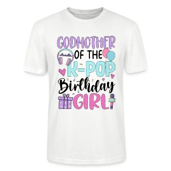 Godmother of The K-Pop Birthday Girl - Stanley/Stella CRAFTER Unisex Organic T-Shirt - white - Front - Alina (178cm) & Michal (187cm)