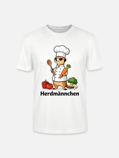 Herdmännchen Koch Gastronomie Lustig Gastro - Stanley/Stella Unisex Bio-T-Shirt CRAFTER - Weiß