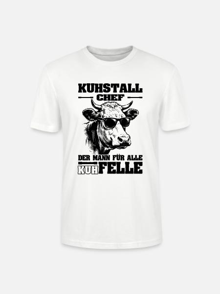 Kuhstall Chef | Führungskraft Landwirt | Bauer - Stanley/Stella Unisex Bio-T-Shirt CRAFTER - Weiß