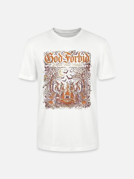 Gott bewahre, Herbsthexen-Lagerfeuer - Stanley/Stella Unisex Bio-T-Shirt CRAFTER - Weiß