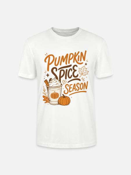 Pumpkin Spice Season - Herbst Saison  - Stanley/Stella Unisex Bio-T-Shirt CRAFTER - Weiß