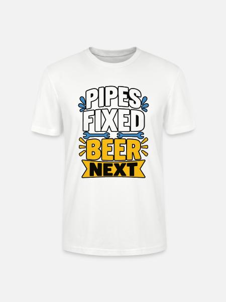 Bierliebhaber Bierfan Geschenk Bier Spruch - Stanley/Stella Unisex Bio-T-Shirt CRAFTER - Weiß