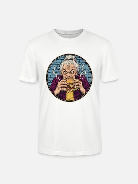Granny Grub Burger-Ikone - Stanley/Stella Unisex Bio-T-Shirt CRAFTER - Weiß