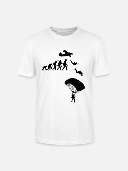 Fallschirmspringer Absprung Fallschirm Springen - Stanley/Stella Unisex Bio-T-Shirt CRAFTER - Weiß