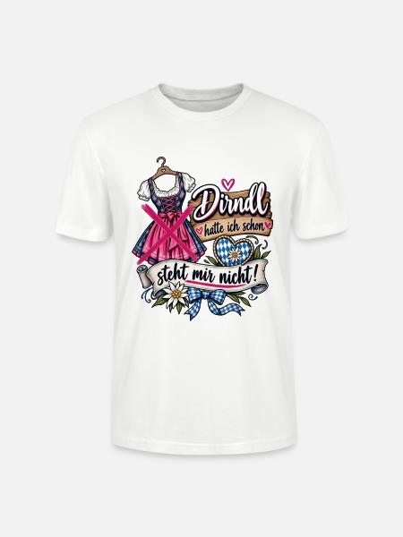 Volksfest Dirndl hatte ich schon  - Stanley/Stella Unisex Bio-T-Shirt CRAFTER - Weiß